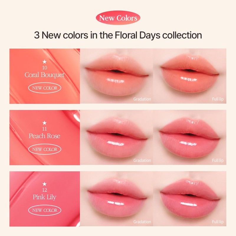 COSNORI Flow Wave Lip Tint - Vegan Glassy Lip Gloss,
