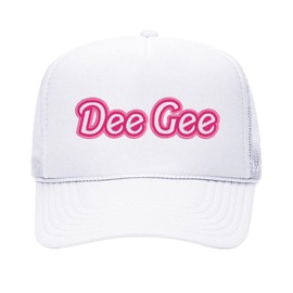 Delta Gamma Malibu Trucker Hat - Dee Gee - Foam Front Trendy Sorority Trucker Hat - White
