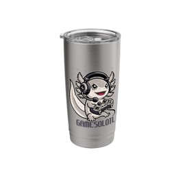 Gamesolotl Axolotl Video Games Kawaii Anime Gamer Boys Girls Stainless Steel Insulated Tumbler