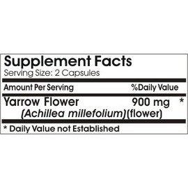 Yarrow Flower 900mg // 200 Capsules // Pure // by PureControl Supplements