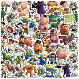 KRGNPLE 50 Sheets Waterproof Paper Notebook Bike Suitcase Sticker Helmet Laptop Waterproof Cute Graffiti Sticker