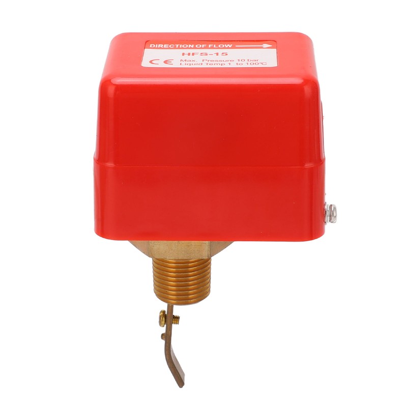 Water Flow Switch Paddle Control Brass SPDT Contacts 15A Flow