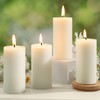 4 Pack Beeswax Pillar Candles,172 Hours Long Burning Pure Off-White