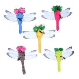 Pet Fit for Life Pack of 5 Replacement Dragonfly Toys - Pets Cats Toy for Interactive Cats and Kittens Toy Wands