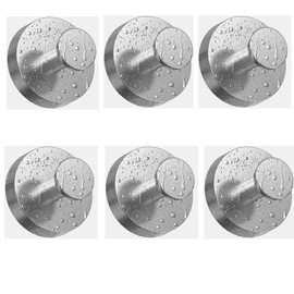 BBLING Shower Hooks,Towel Hooks for bathrooms Heavy Duty Damage-Free Towel Hooks for Bathroom, Kitchen, Shower, Glass, Mirrors, Tiles (Silvery, 6pcs)