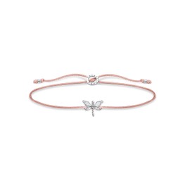 Thomas Sabo Little Secret LS118-401-19-L20V Women's Bracelet with White Stones 925 Sterling Silver, 20cm, Sterling Silver Nylon, No Gemstone