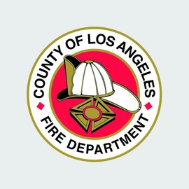 fagraphix Round Los Angeles County Fire Seal Sticker Decal Self Adhesive la ca Logo Firefighter lafd 10.00" Wide