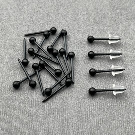 300 Pairs Multicolor Plastic Earrings for Sports Work,Ear Hole Retainers Earring Studs for Women Men