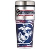 Marines Metallic Travel Tumbler, 16-Ounce, Silver