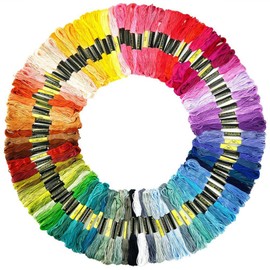 100 Colours Embroidery Thread Set, 5 Metres Embroidery Thread Embroidery Floss Multi Colours Softer, Embroidery Crafts Leisure Arts Cross Stitch Embroidery Threads Sewing Threads Crochet for