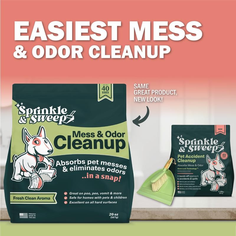 Sprinkle & Sweep 4-Pack Mess & Odor Cleanup - Bulk