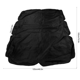 Yosoo Toldo para Columpio Al Aire Libre, Plateado Asientos para Patio Columpio para Porche Tela Oxford Evite el Agua Cubierta Superior para Columpio Adecuada para Accesorios de Sombra (Negro)