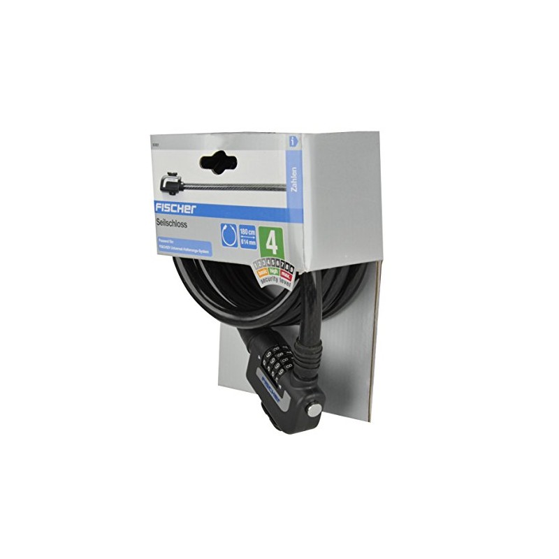 FISCHER 85881 Rope Lock Numbers, Length: 180 cm, Black