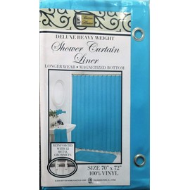 Better Home Deluxe Heavy Weight Shower Curtain Liner (Aqua)