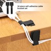 30 Stück Kabelhalter Selbstklebend,Kabelbinder Klett Clips Mit Klebend Set,Kabelmanagement Schreibtisch