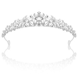 Silver Crown Tiara for Women Girls Rhinestone Queen Princess Crown Quinceanera Crown Bridal Crystal Tiaras Headband Bride Crowns Hair Accessories for Wedding Homecoming Crown for Prom Birthday Pageant
