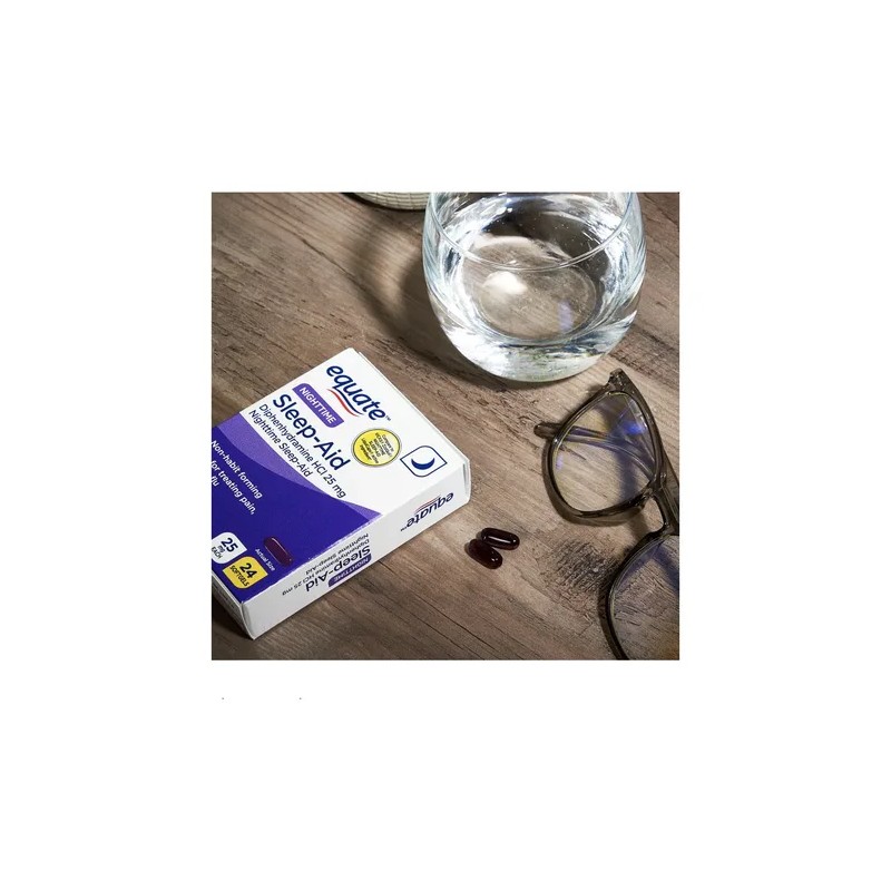 Equate 24 Cps Para Dormir Nocturnas, 25 Mg Difenhidramina