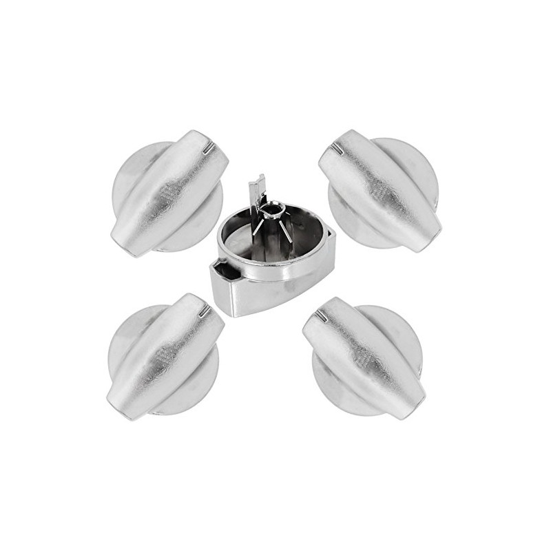 Belling Genuine Hob Hotplate Control Knob Switch (Silver / Chrome