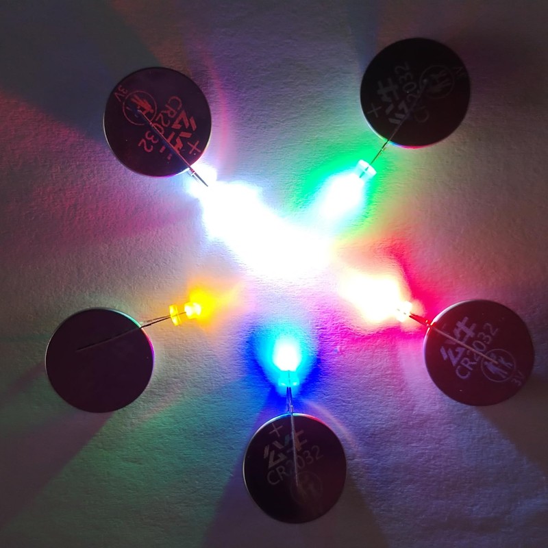 Pack of 120 3 mm LED LEDs, 2 Pin LED