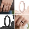 ThunderFit Stackable Silicone Wedding Rings for Women, Thin Rubber Engagement