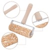 DELORIGIN Wooden Embossed Rolling Pin 3D Snowflake Flower Rattan Dough