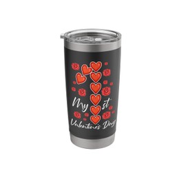 My 1st Valentines Day Cute V-Day Heart Love Boys Girls Kids Stainless Steel Insulated Tumbler