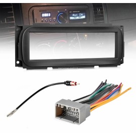 Red Wolf Single DIN Radio Dash Install Kit W/Wire Harness For 2002-05 Dodge Ram 1500/2500