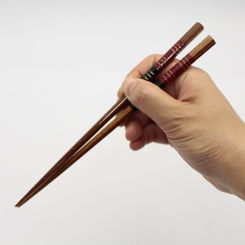 Ishida 12456 Chopsticks Made in Japan Hexagonal Flying Sky Red