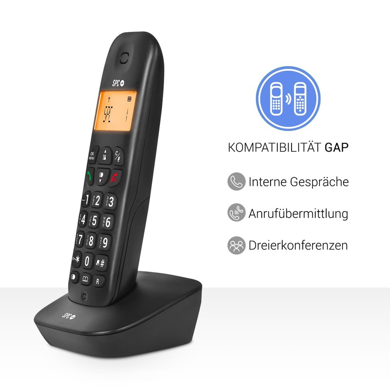 SPC Air - Cordless Landline Phone with Illuminated Display, Caller