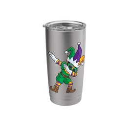Dabbing Boy Jester Hat Mask Mardi Gras Kids Boys Girls Stainless Steel Insulated Tumbler