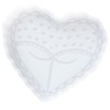 Uniquer Skirt Pattern Heart Shaped Silicone Soap Molds,Car Freshies Molds
