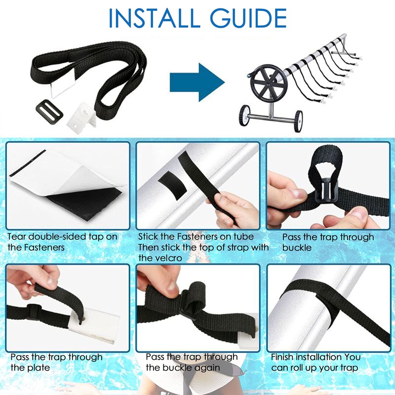 Honeyhouse Universal Mounting Tape for Pool Reel, 8 Pieces/Set Fixing