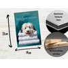 siviwonder Dog Sign Bobtail Relaxation Dog Sign Decorative Bathroom Wooden