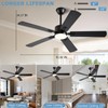 FUMLTP 52 inch Modern Ceiling Fans with Lights APP/Remote Control,