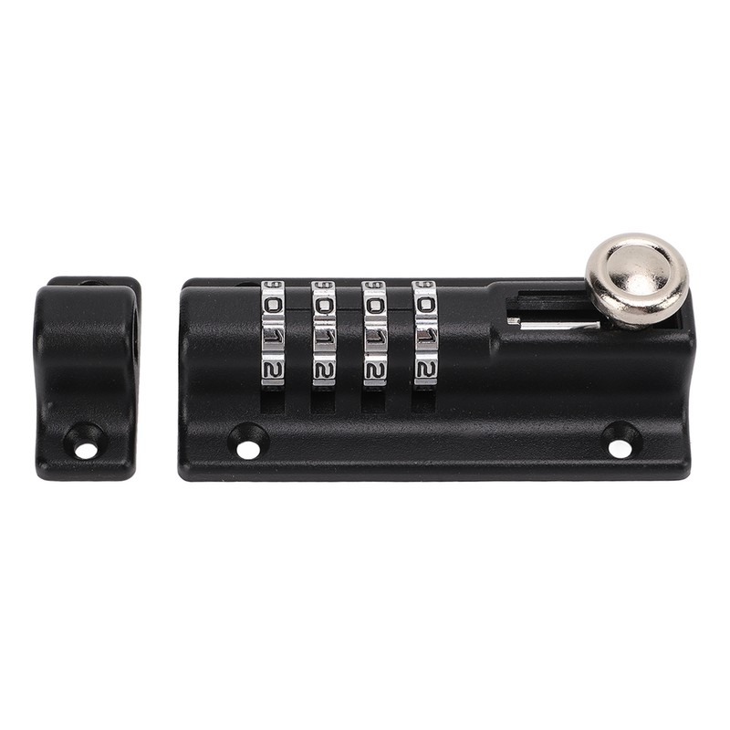 Combination Latch Lock 4 Digit Black Anti Theft Waterproof for
