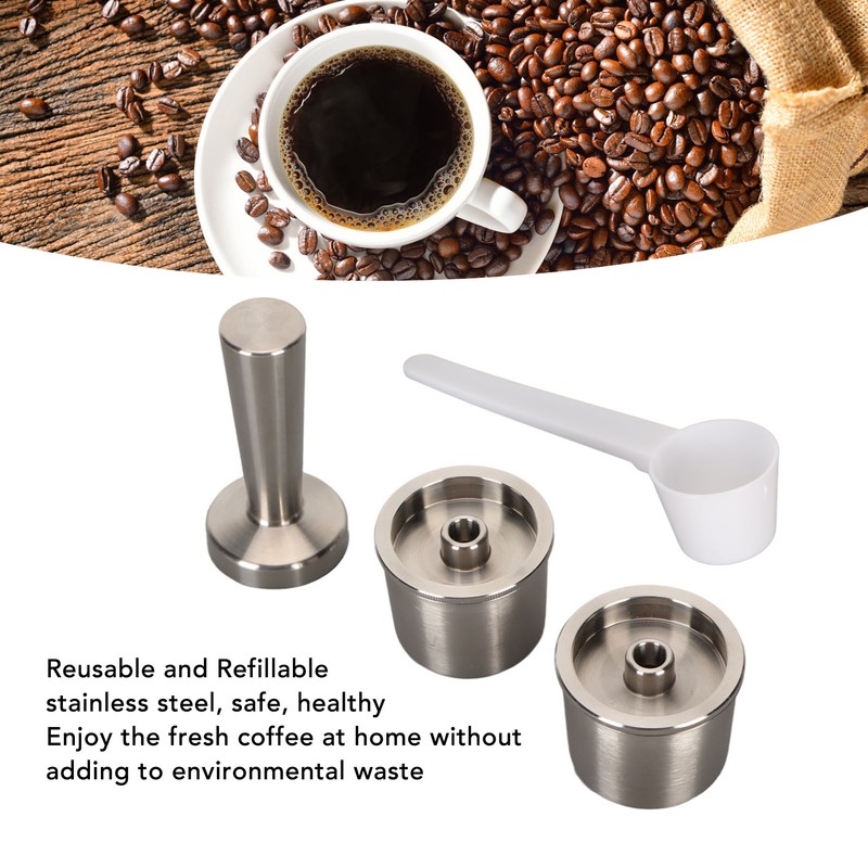 Stainless Steel Refillable Coffee Capsules Eco Friendly Reusable Coffee Pods