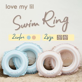 Love My LW-60BS Swim Ring, 23.6 inches (60 cm), For Ages 3 and Up, Dull Color, Striped, Stylish, For Children, Leisure, Pool, Beach, Summer Vacation, Blue Stripe