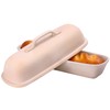Goodview Household Superstone Covered Baker,Unglazed stoneware bakeware,Square Bread Porcelain Baking