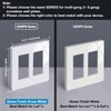 BESTTEN 5 Pack Screwless Decorator Wall Plate, 2 Gang Decorative
