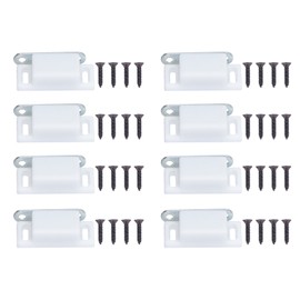 8 Set Stainless Steel Magnetic Door Catch Cupboard Closet Cabinet Door Damper Buffer Furniture AccessoriesWhite
