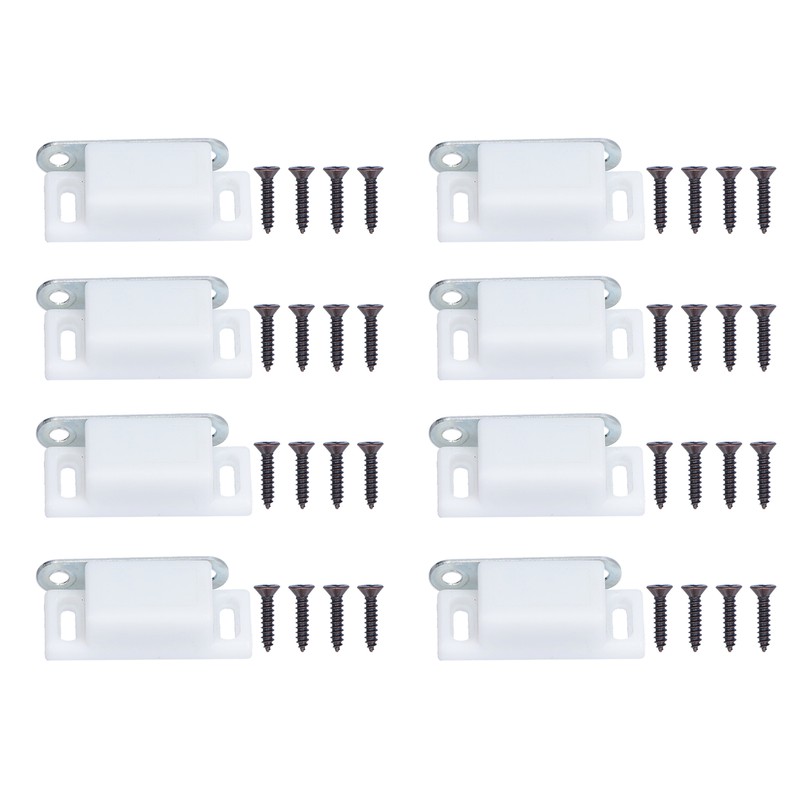 8 Set Stainless Steel Magnetic Door Catch Cupboard Closet Cabinet