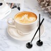 6 Pcs Black Coffee Spoons for Coffee Bar, Small and