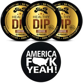 TeaZa Herbal Pouch Coffee 3 Cans with DC Crafts Nation Skin Can Cover - America