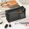 Clapoyis Portable Mesh Cosmetic Pouch, Mini Bag Set of 3