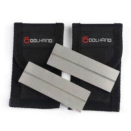 Cool Hand Dual-Sided 3''x 1" Diamond Whetstone Sharpening Kit - Grit 320/800, 2 Packs with Durable Nylon Pouch for Easy Portability