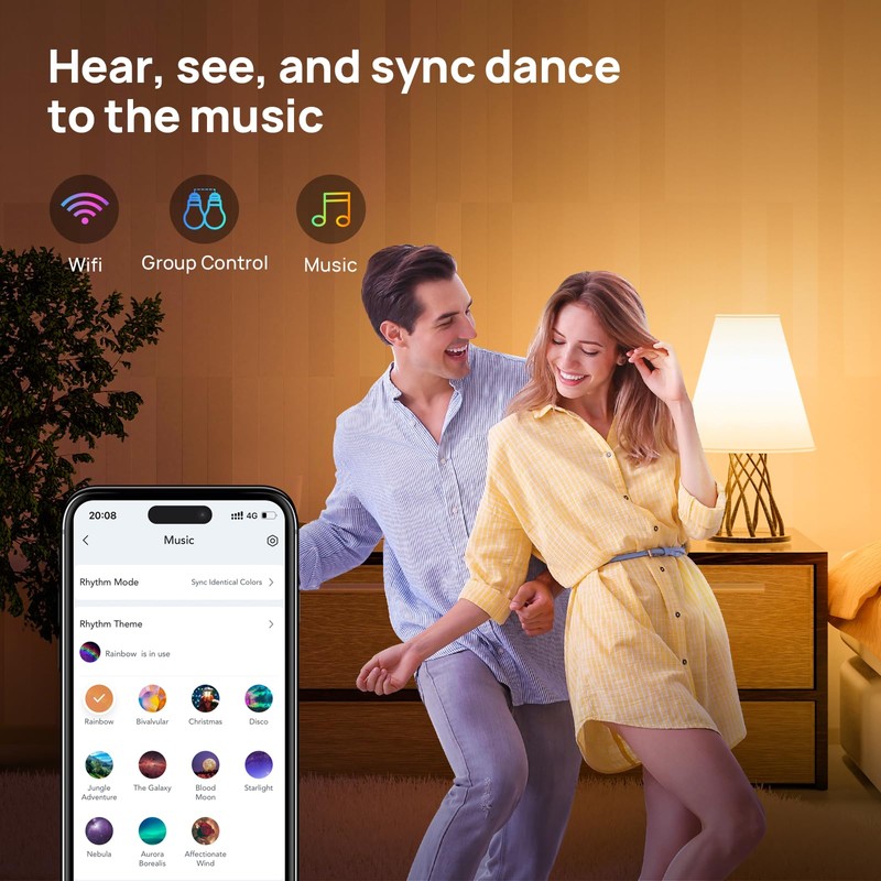 Consciot Smart Light Bulbs, WiFi Bluetooth Color Changing LED Light