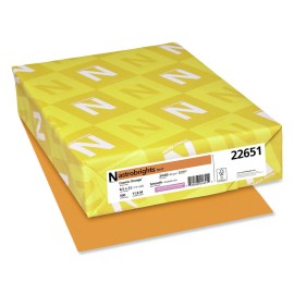Neenah Paper Astrobrights 22651 8.5 in. x 11 in. Color Paper - Cosmic Orange (500/RM) New