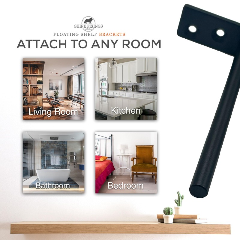 Heavy Duty Floating Shelf Bracket - Invisible Hidden Shelf Supports