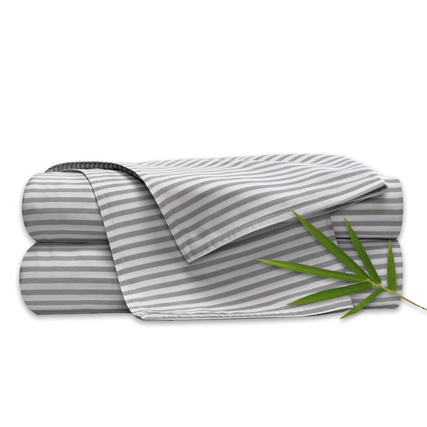 Pure Bamboo Split King Bed Sheet Set, Genuine 100% Organic
