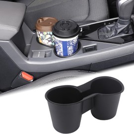 Aunginsy Center Console Cup Holder Protector Compatible with Subaru Crosstrek GU 2024 2025 Central Control Gear Shifter Drink Cup Holder Organizer Tray Storage Box TPE Insert Coaster Accessories(LHD)